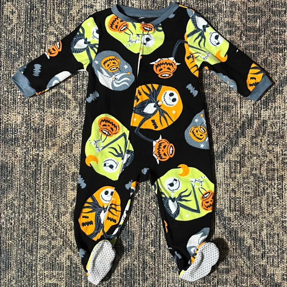 Disney Nightmare Before Christmas fleece footed sleeper